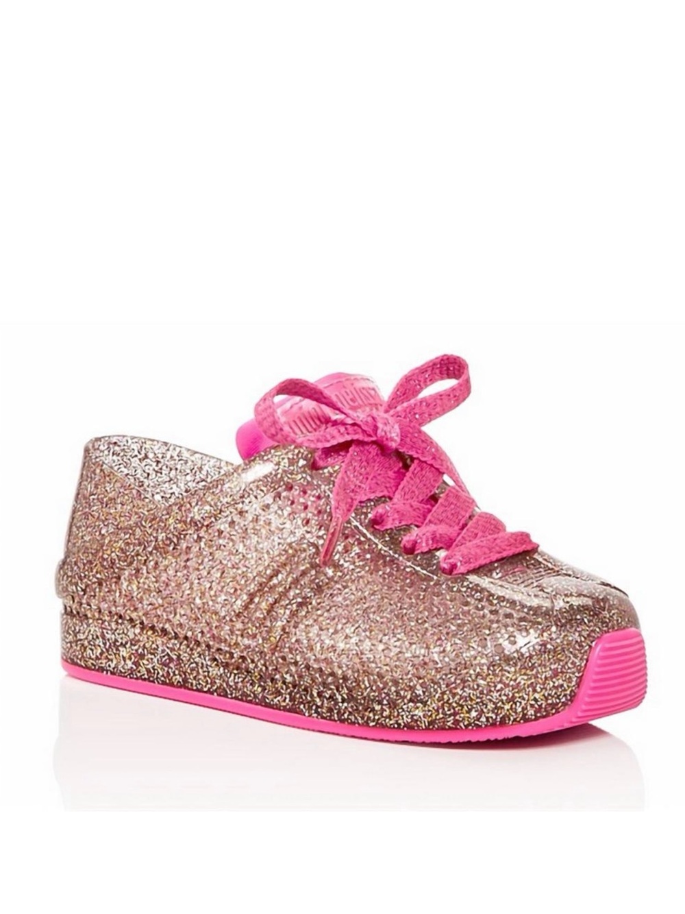 Mini Melissa Toddler Live System Sneaker Glitter Pink Lace-Up Water Resistant C7